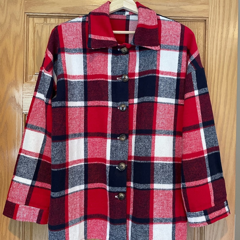 Plaid Button-Up Western Shacket